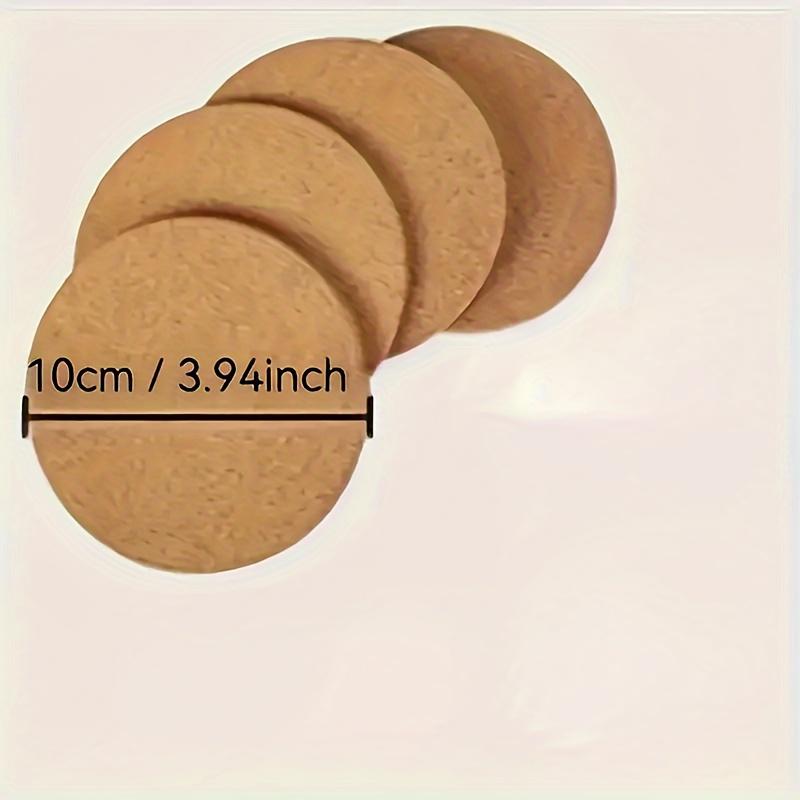4Pcs Kitchen Heating Pads Cork Trivet Set Heat Resistant Thick Cork Coasters Hot Dishes Table Mat Round Cork Coaster Placemats