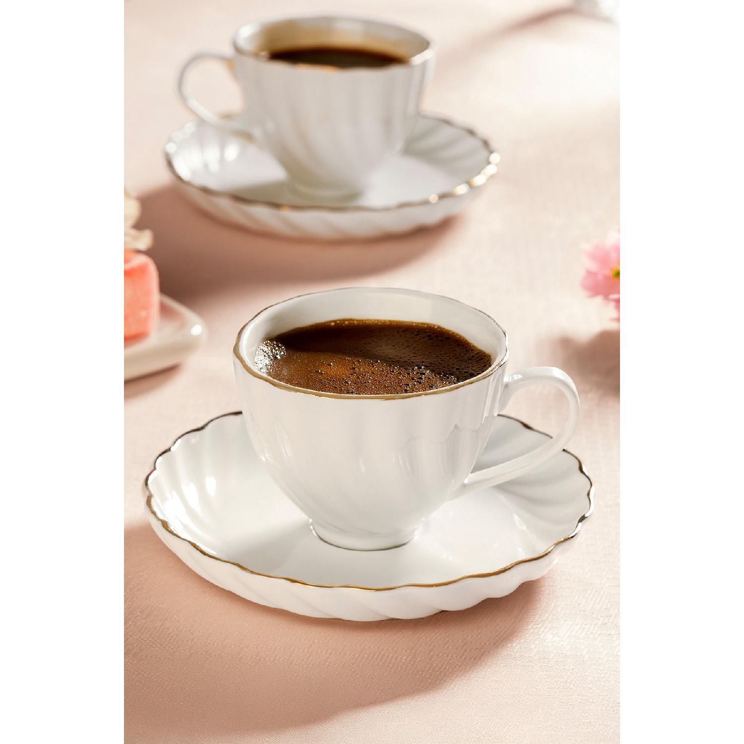 

Jasmine White 12 Piece Porcelain Coffee Cup Set білий