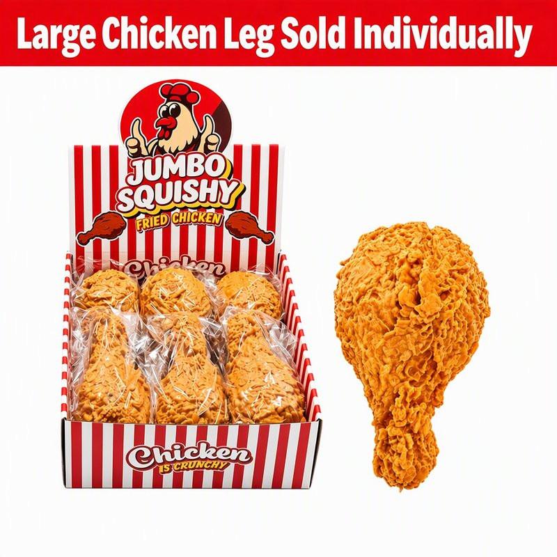 Chicken Drumstick Fidget Toy For Kids Adults Sensory Squeeze Stress Relief Gift Desk Toy Realistic Chicken Leg Decoration