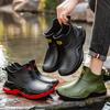 Rain Shoes for Men Waterproof, Anti-slip and Wear-resistant Short Rain Boots Fishing Rubber Shoes Kitchen Water Shoes  New