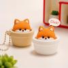 Finger Button Fidget Clicker Soft Slow Rebound Pressure Relief Keychain Fun Small Toy for Long Trip Pass Time