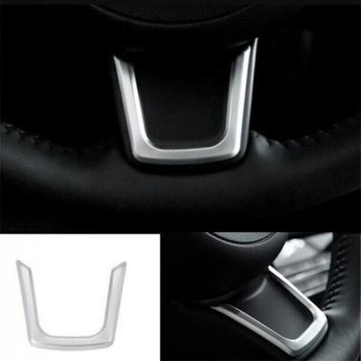 1PCS Steering Wheel For Jaguar E-PACE 2018- U Type Frame Trim Matte Silver