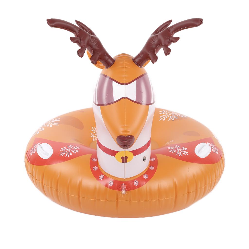 Aufblasbarer Ski-Kreis, rund, verschleißfest, multifunktional, Weihnachtsthema, Schneeschlitten, PVC