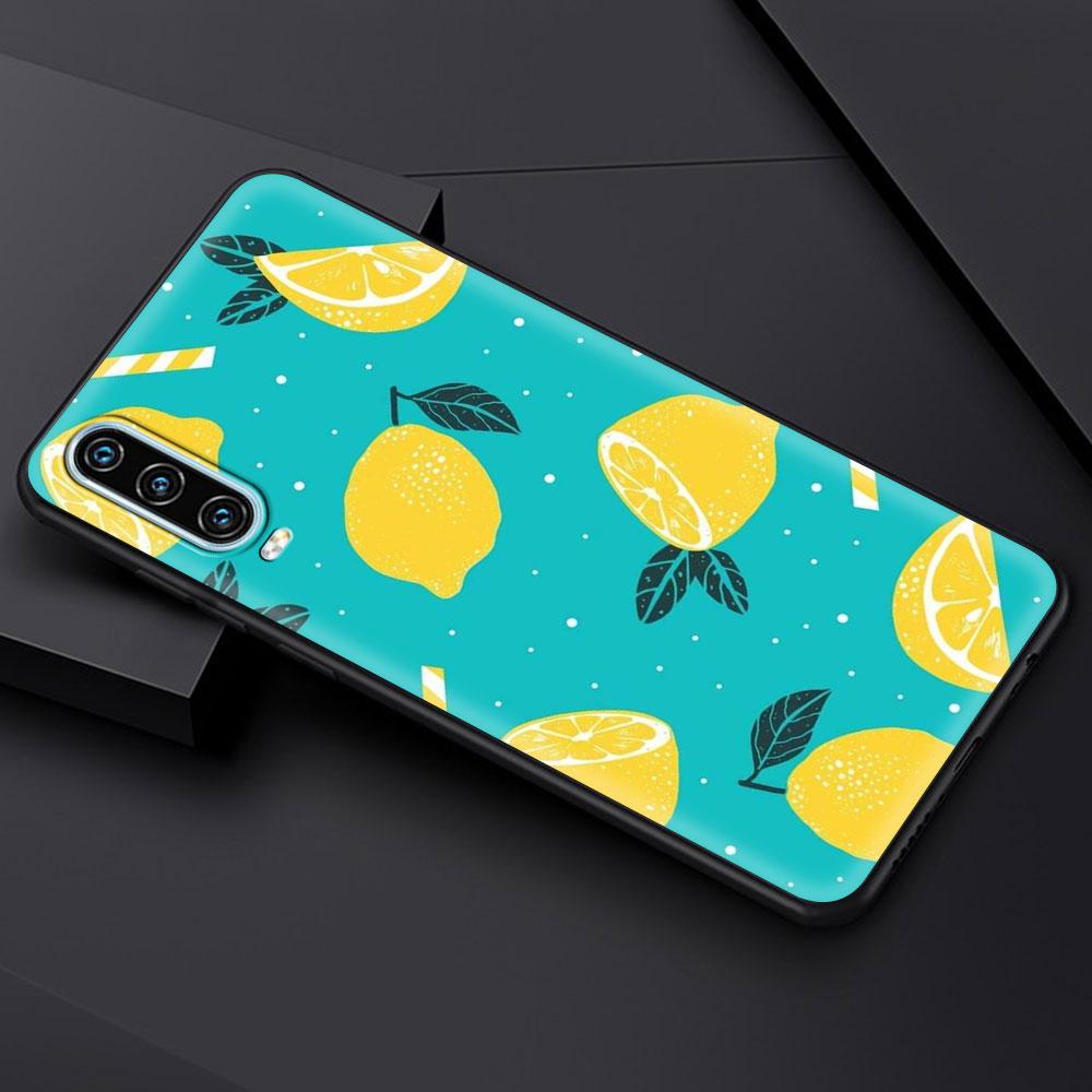 Mediterranean Lemon Soft Phone Case For Huawei P30 Lite P50 Pro P20 P40 Lite E P Smart Z 2021 Y6 Y7 Y9 2019 Y6p Y9s Y7a Cover