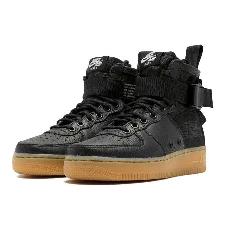 New Nike Sf Air Force 1 Mid Black Gum Women's AA3966-002