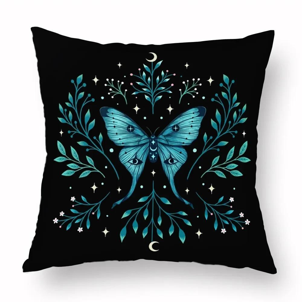 Home Decor Moon Phases & Magical Creatures Pillow Covers Pattern Cushion Cover Suitable For Sofa Bedroom Car Pillow Cover