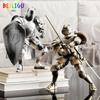 Middeleeuwse Ridder Multi-Joint Beweegbare DIY Actiefiguren Wapen Krijger Robot Zwaard Schild Assemblage Speelgoed Kinder Vakantiecadeau