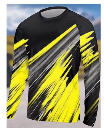 Fashion Men's Long Sleeve T-Shirt Outdoor Men's Running Top Fitness Top Quick-Drying Men's Clothing