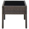 Garden Table Brown 75x40x37 cm Poly Rattan