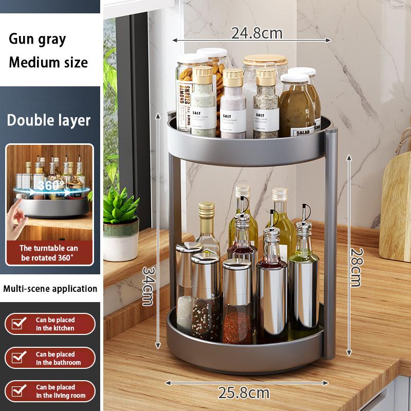 

360° Rotating Kitchen Refrigerator Special Seasoning Storage Box Shelf Artifact Seasoning Shelf Jewelry Organizing Box
