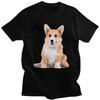 Custom Pembroke Welsh Corgi T Shirt Men Short Sleeves Pure Cotton Tshirt Leisure Pet Dog Gift Tee Tops Streetwear Tshirt