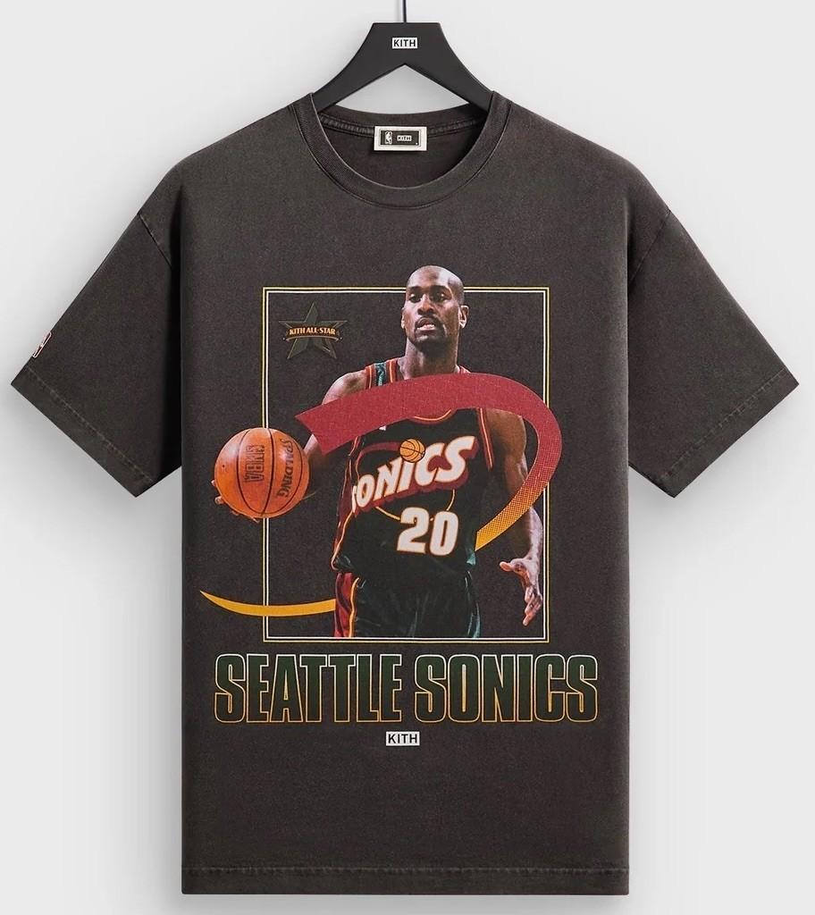 Kith NBA All-Star Seattle SuperSonics Payton Vintage Tee• L • 2026 • SHIPS TODAY Unisex T-Shirt