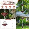 Outdoor Rain Chain with Bell, 2.4 Meters Decorative Chain for Garden Downspout