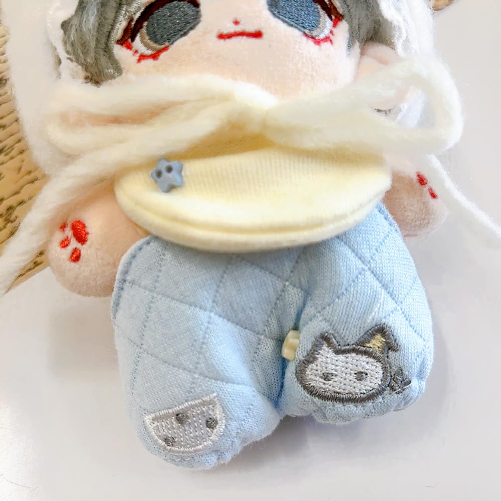 Animal Hat & Plush Clothes Set for 10cm Cat, Plush Clothes, Kigurumi Accessories, Otaku Activities, Doll Mascot, Kpopdoll Costume [Used]