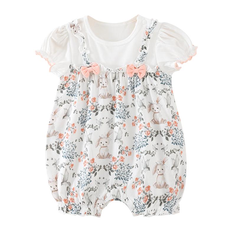 Baby Unisex Short-Sleeve Summer Romper