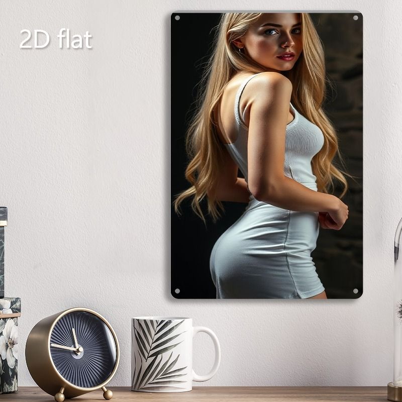 Retro Metal Tin Sign Sexy Woman Wall Art Home Decor 8x12 Inch 20x30 cm