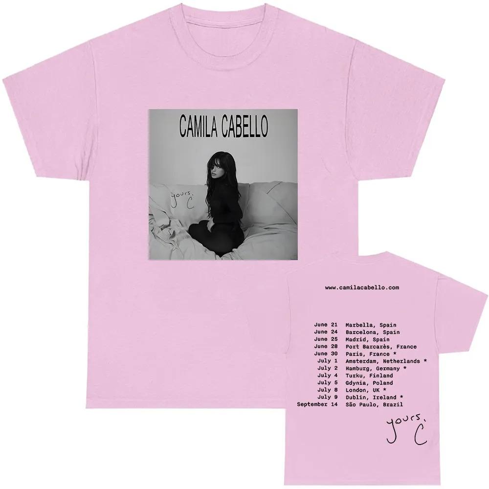 Camila Cabello Yours.C Tour 2025 T-shirt Singer Graphic T Shirt Cotton Summer Men Women Tshirt Camisas Hip Hop Unisex Streetwear