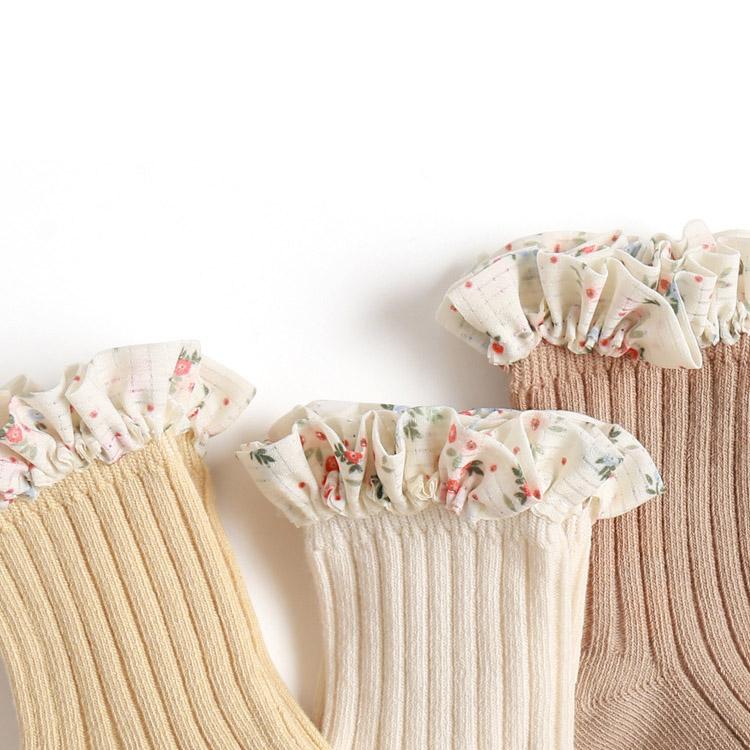 Spring Summer 1-8Y Lace Princess Socks Combed Cotton Baby Kids Socks