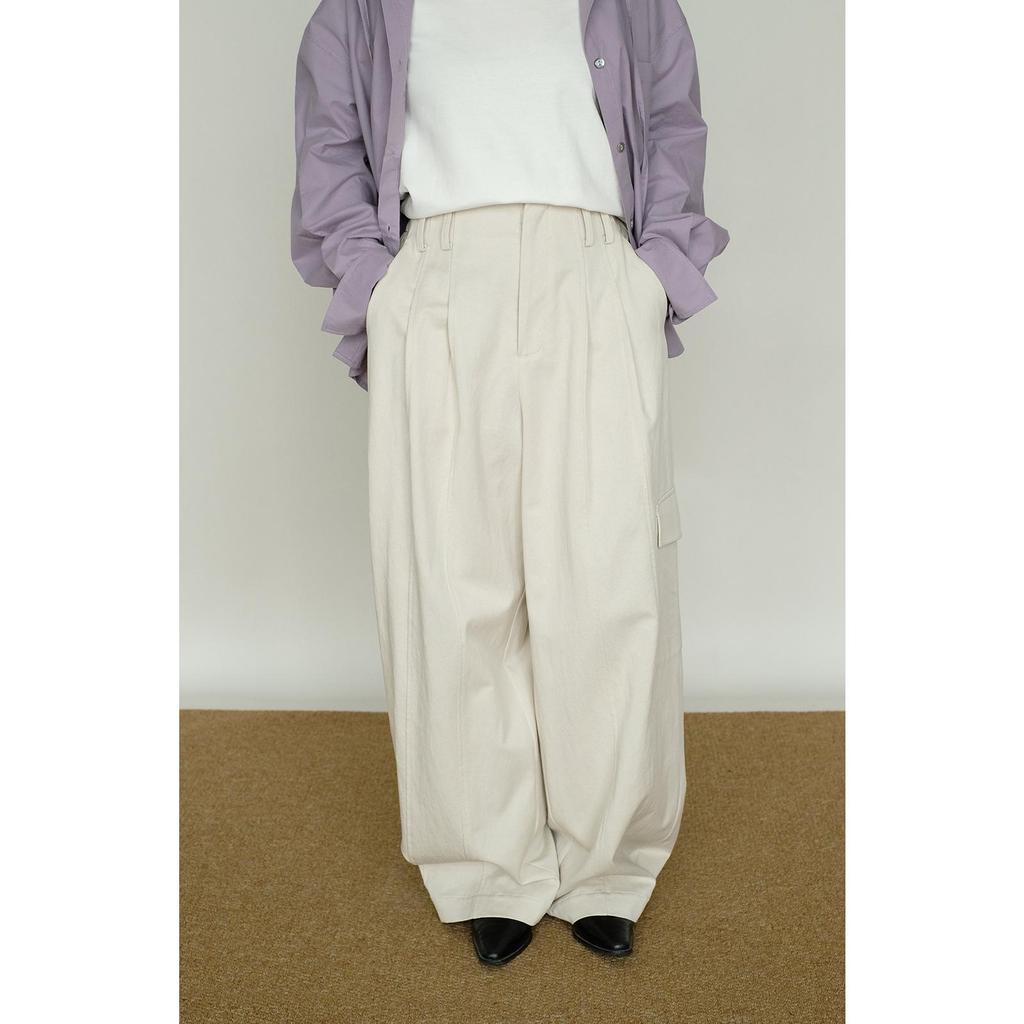 Women's Spring Drape Twill Tencel Cotton Wide-Leg Elastic Waist Pants - Versatile Workwear and Casual Slim Trousers