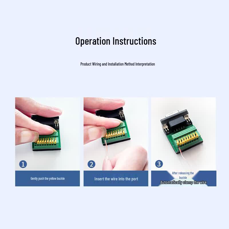 Z-TEK DB9 Solderless Female to 9-Pin Terminal Block Connector
