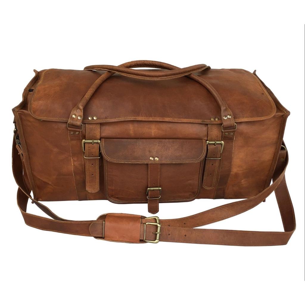 Neue Reisetasche aus echtem Leder für Herren und Damen