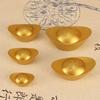 1Pcs Retro Brass Ingot Chinese Style Gold Yuanbao Feng Shui Ornament  Desktop Decoration Craft Prop