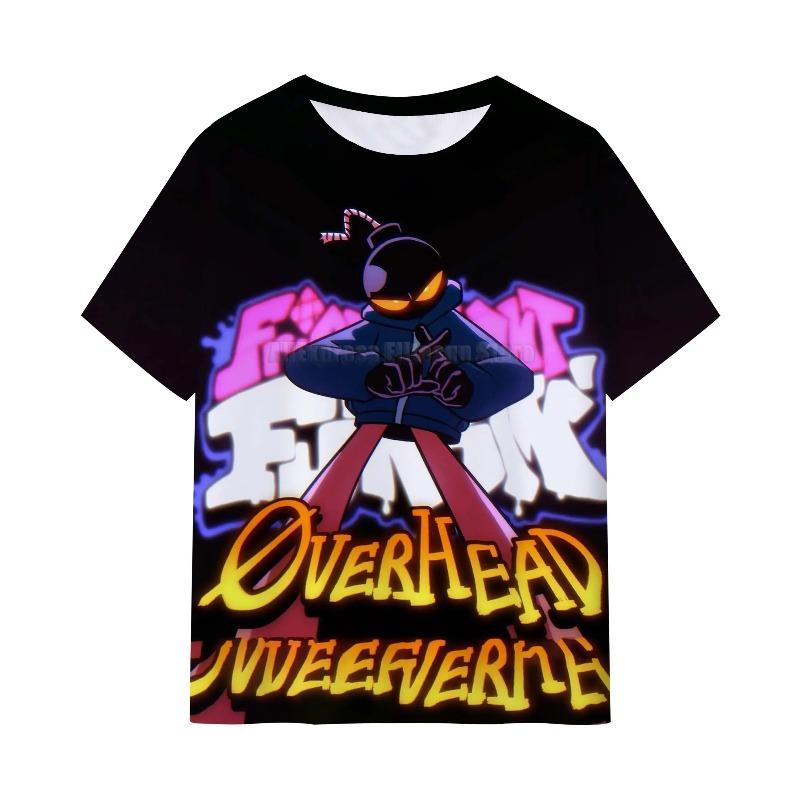 Friday Night Funkin 3D T Shirts Kids Children Game T-shirts Boys Girls Cartoon Anime Tshirts Summer Toddler Tee Streetwear