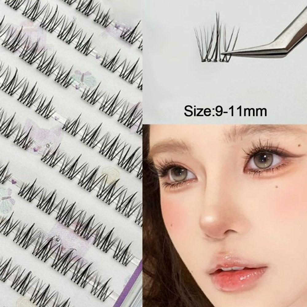10 Rows Self Adhesive Eyelashes No Glue Individual Lashes New Self Adhesive Lashes
