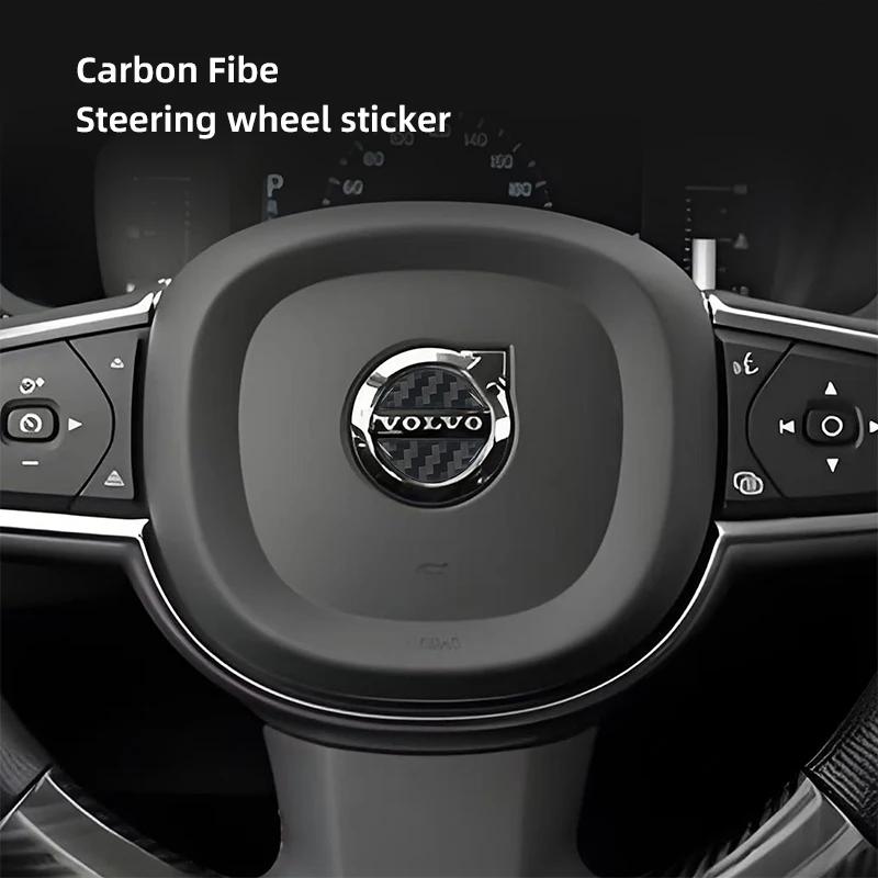Auto-Lenkrad-Aufkleber Kohlefaser-Aufkleber Zubehör für Volvo Xc60 Xc90 V40 V60 S60 V50 V90 S80 C40 XC40 V70 Rdesign