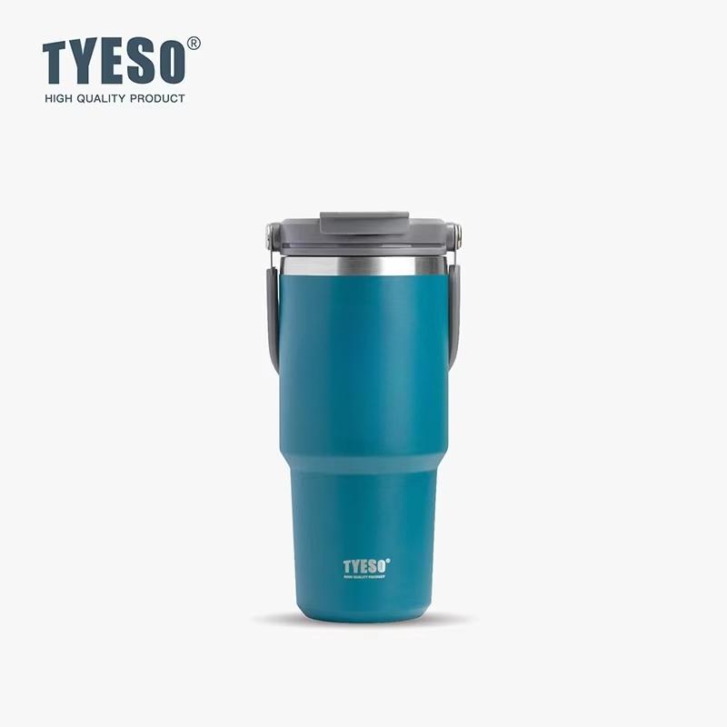 Tyeso 750ML 304 Stainless Steel Vacuum Cup Double-layer Insulated Cup Tumbler Thermo Water Bottle Car Travel Mug 750ML синий