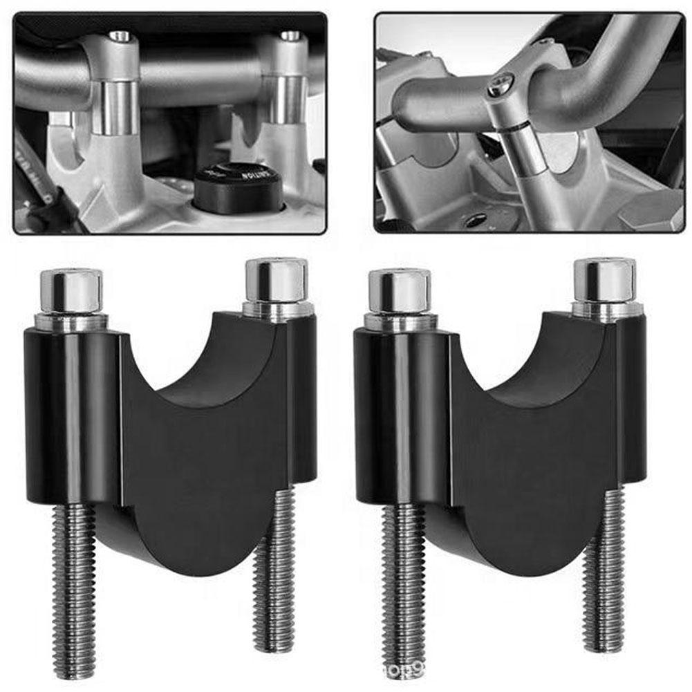 Pair Motorcycle Universal Handlebar Riser Bar Mount Handle Clamp Universal 22mm 7/8" For Honda BMW YAMAHA Suzuki N2D4