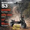 BOYUEDA S3 E-Scooter 6000W Dual Motor 60V 38AH Lithium Battery Off-road Scooters Electric 11 Inch City Folding Electric Scooter