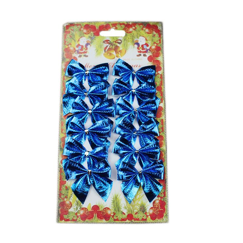 

Маленькі флоковані бантики для різдвяної ялинки - 5.5 см - Упаковка 12 шт. Святкові прикраси 5.5cm