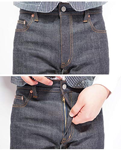 Kojima Jeans Monkey Combo Pants, Work Jeans, Denim, Made in Japan, 13oz Rigid, RNB-1059H-Herringbone-36