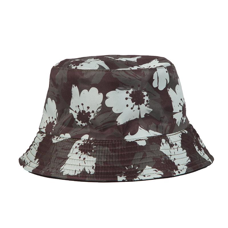 New Summer Women's Sunscreen Breathable Sun Hat Tie-dye Floral Print Bucket Hat Outdoor Sports Casual Fashion Sunshade Basin Cap