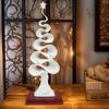 Resin Christmas Tree Ornament Minimalist Star Topper Spiral Tree Decoration Wavy Abstraction Xmas Desktop Ornament Office
