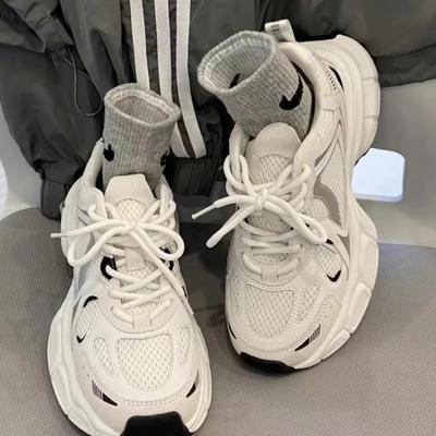 Baskets de sport vulcanisées en maille respirante pour femmes, chaussures de course décontractées, de fitness, de luxe, 2024