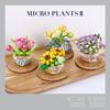 Office Desktop Decoration Mini Block Cartoon Spring Potted Plants Building Bricks Summer Flower Educational Toys For Girls Gifts