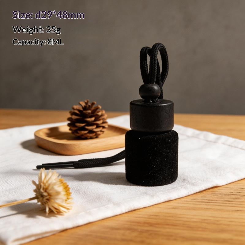 

1Pcs Flocking Round Cap Empty Bottle Car Essential Oil Diffuser Fragrance Air Freshener Scent Perfume Bottle Ornament Accessory A2