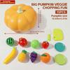 Kids's Kitchen Toy Set Simulated Fun Fruit Cutting Seafood Set Pumpkin Storage Box Detachable Large Capacity Halloween Gifts