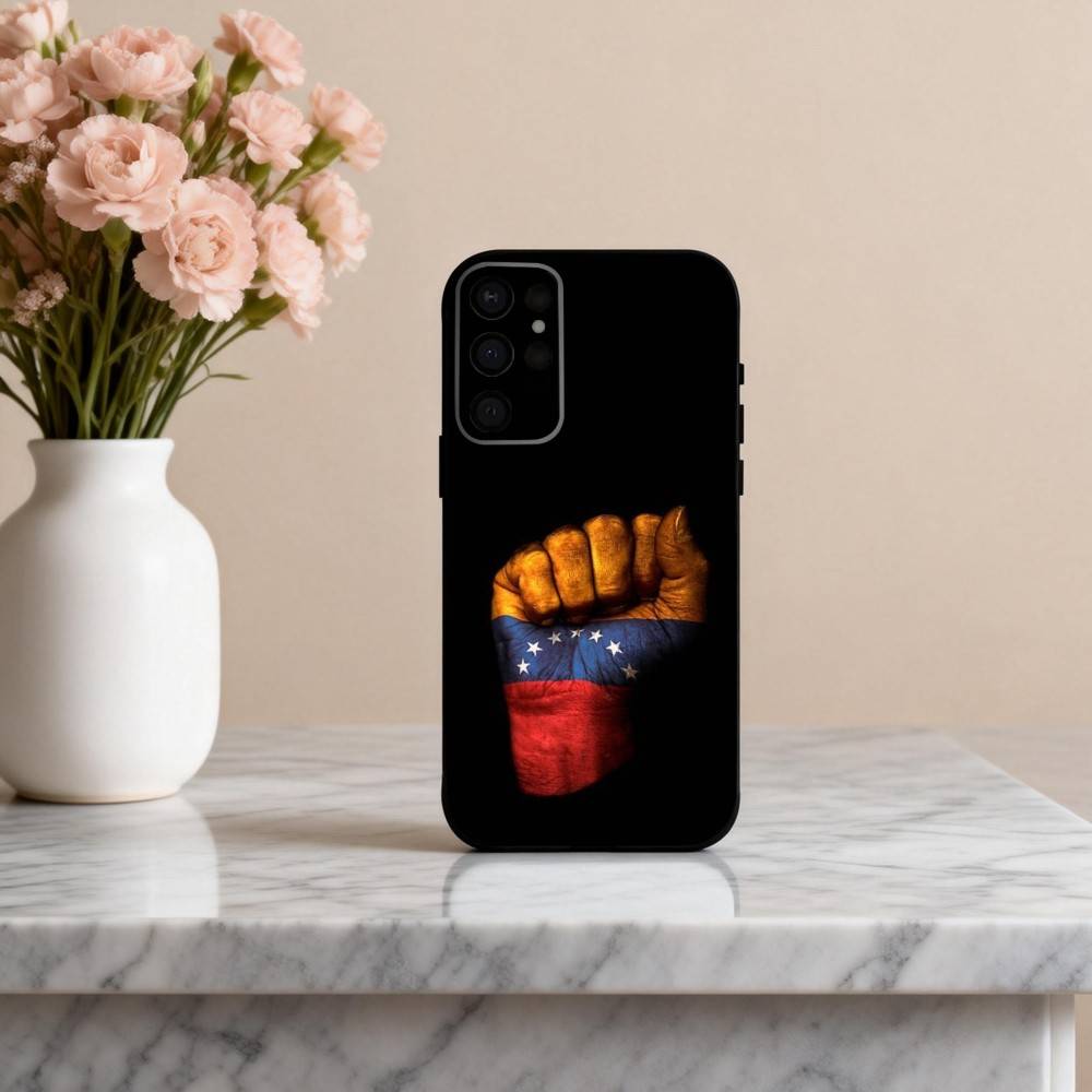 V-Venezuela-A F-Flag-G Phone Case For Samsung S25,24,23,22,30,21,10,9,Ultra,Plus,Lite,FE,4,5 G Soft Black Case