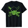 Roronoa Zoro Jolly Roger One Piece TShirt Pirate Logo Graphic Print Cotton Crew Neck High Quality Casual Daily Wear Street Tops