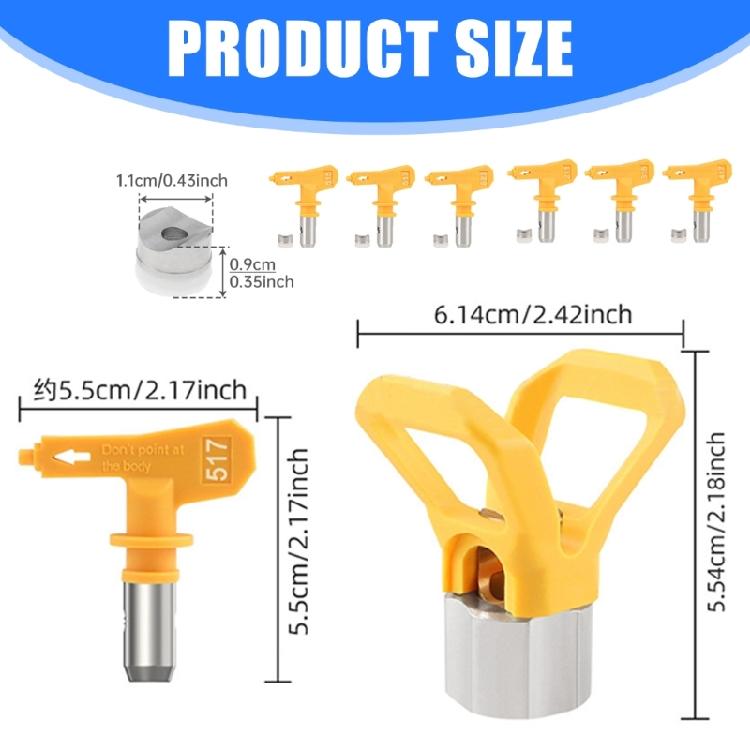 Premium Airless Sprayer Components Set with Nozzles Seat Filter Heat Resistant Metal Plastic Painting Tool Part