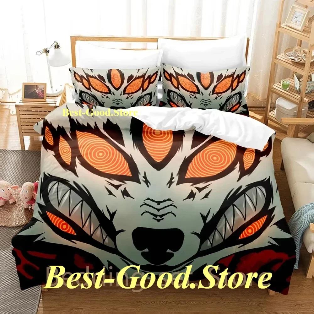 Fox Dveil Kon chainsaw man Bedding Set Printed Bed Set With Pillowcase Bed Duvet Cover Single Double Queen Super King Size
