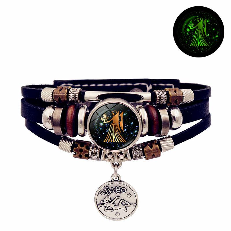 Luminous Constellation Leather Bracelet: Handmade Multilayer Beaded Jewelry for Men and Women