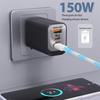 USB A+C Phone Charger Adapter Multi Ports Quick Charge Adapter for Huawei/Xiaomi/Samsung
