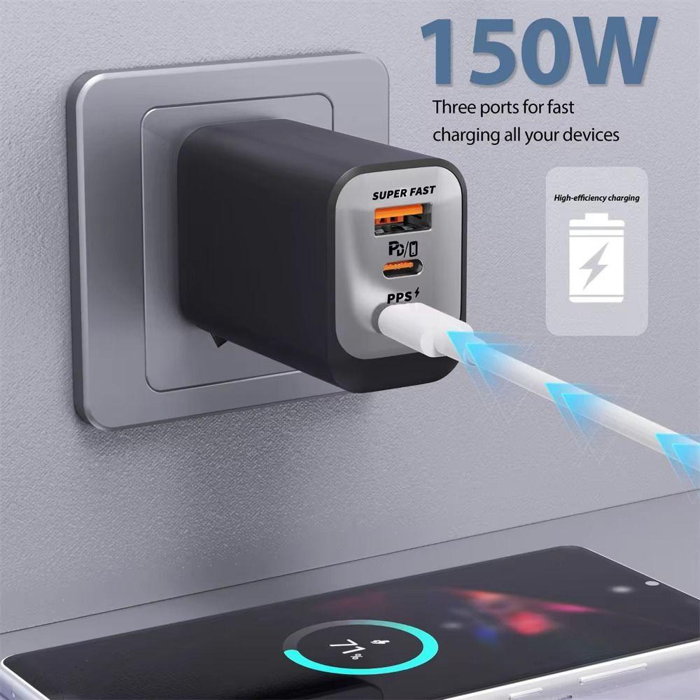 USB A+C Phone Charger Adapter Multi Ports Quick Charge Adapter for Huawei/Xiaomi/Samsung