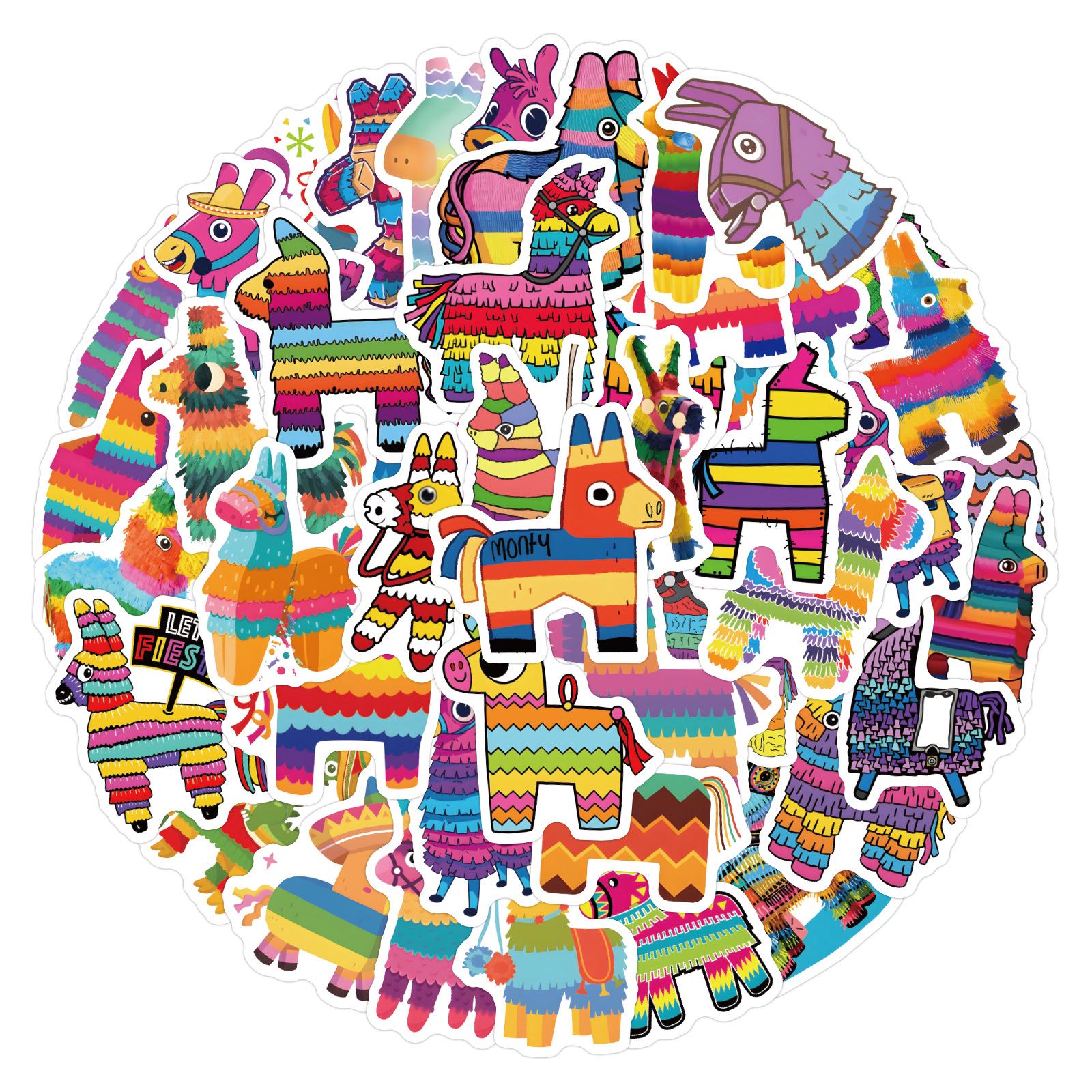 60 Sheets Pinata Graffiti Cartoon Stickers for Notebook and Luggage Decoration