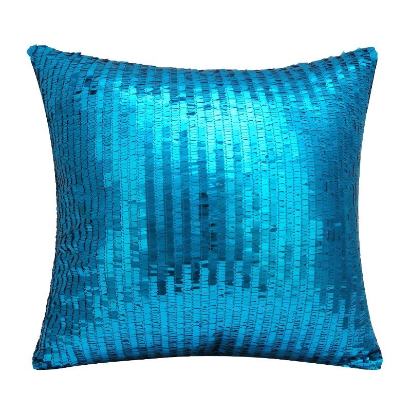 1pcs/set Modern Sequin Pillow Cover - Polyester Cushion Case for Sofa Bed Solid Color Home Decor Throw Pillow Slip Cover