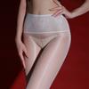Gentle Trap Sexy Stockings Women 360 Seamless Erotic Girdle Aurora Shiny Pure Black Silk Pantyhose